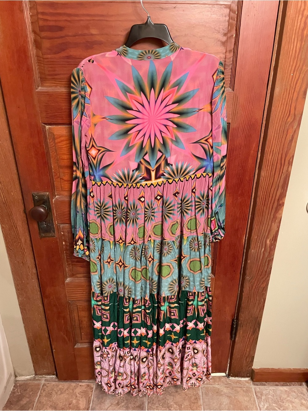 Siddhartha Bansal Mixed Print Button Front Maxi Dress - Picture 6 of 9